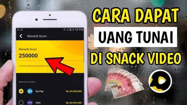 Cara Mendapatkan Uang di Snack Video Mod Apk
