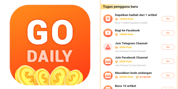 Kode Undangan Go Daily Terbaru 2022 Masih Aktif Claim Sekarang