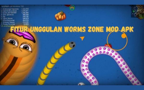 Berbagai Fitur Unggulan Dari Game Worms Zone Mod Apk