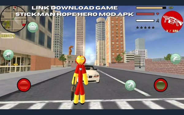 Link Download Game Stickman Rope Hero Mod Apk